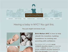 Tablet Screenshot of birthmattersnyc.com